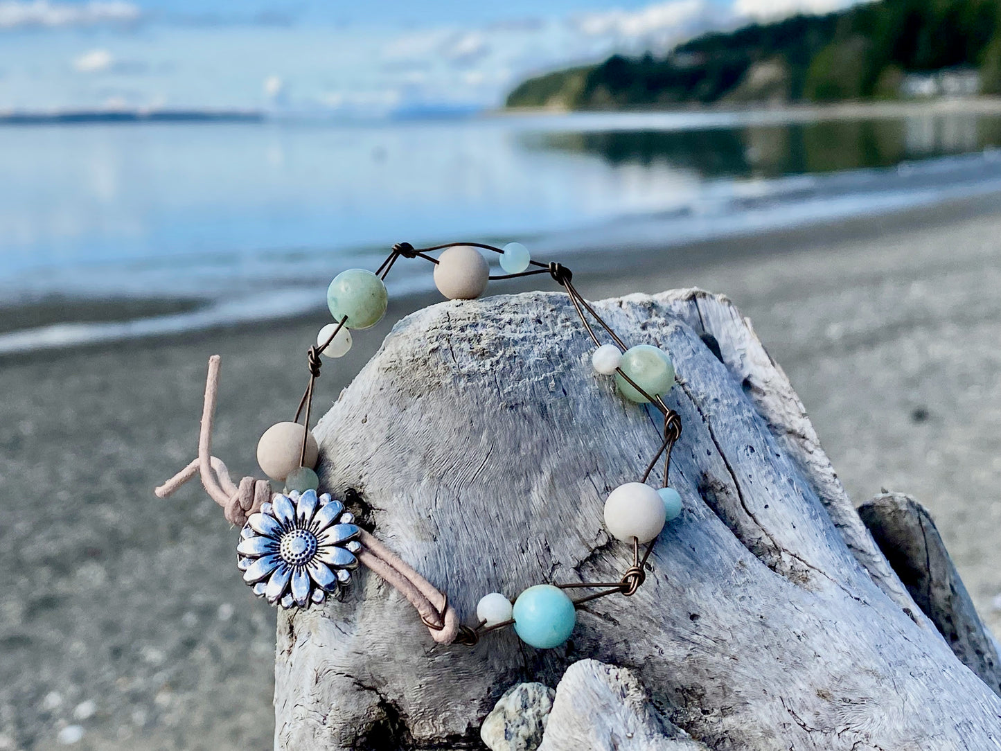 Boho Bracelet, sunflower serenity bracelet