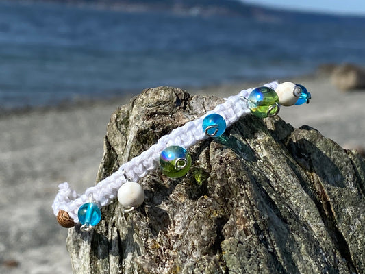 White Wave Beach Girl Bracelet