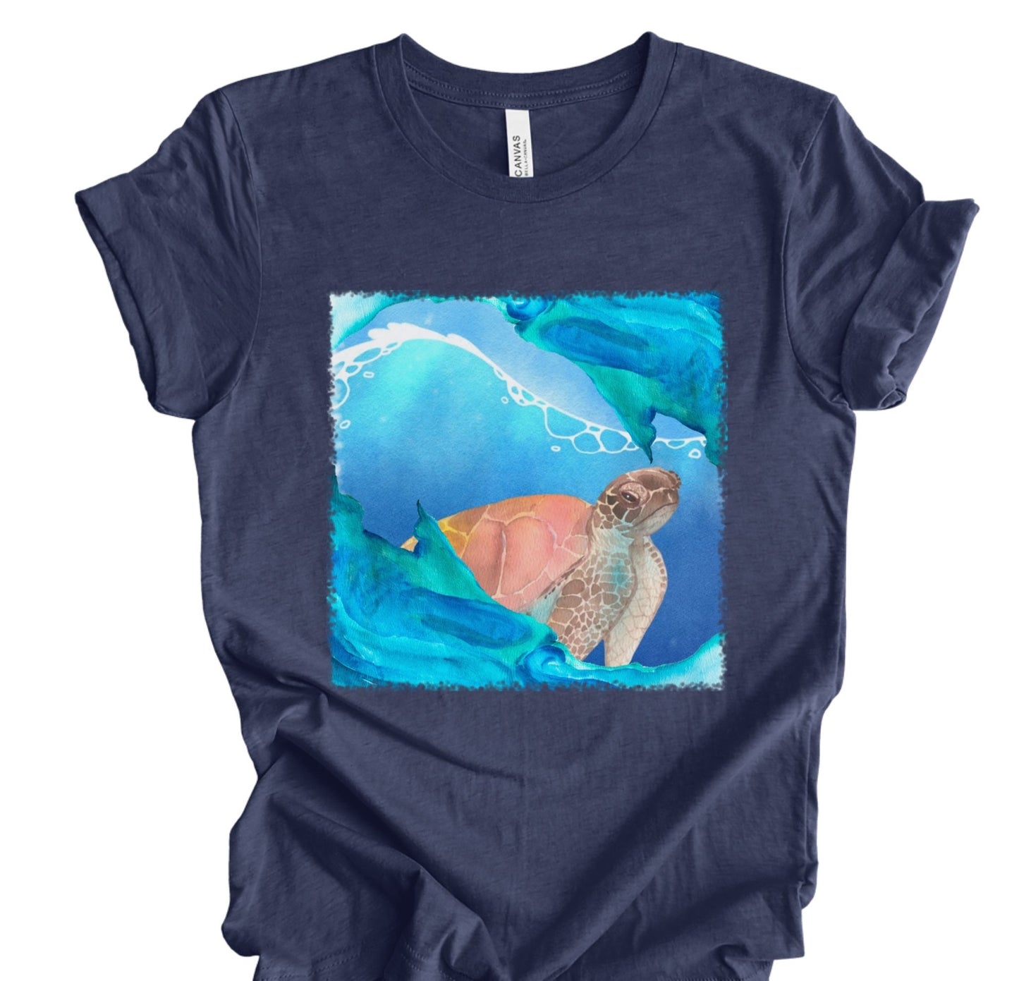 Sea turtle watercolor beach shirt