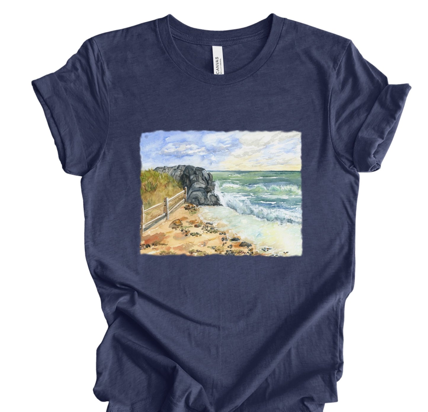 Watercolor Peaceful Day at the Beach T shirt