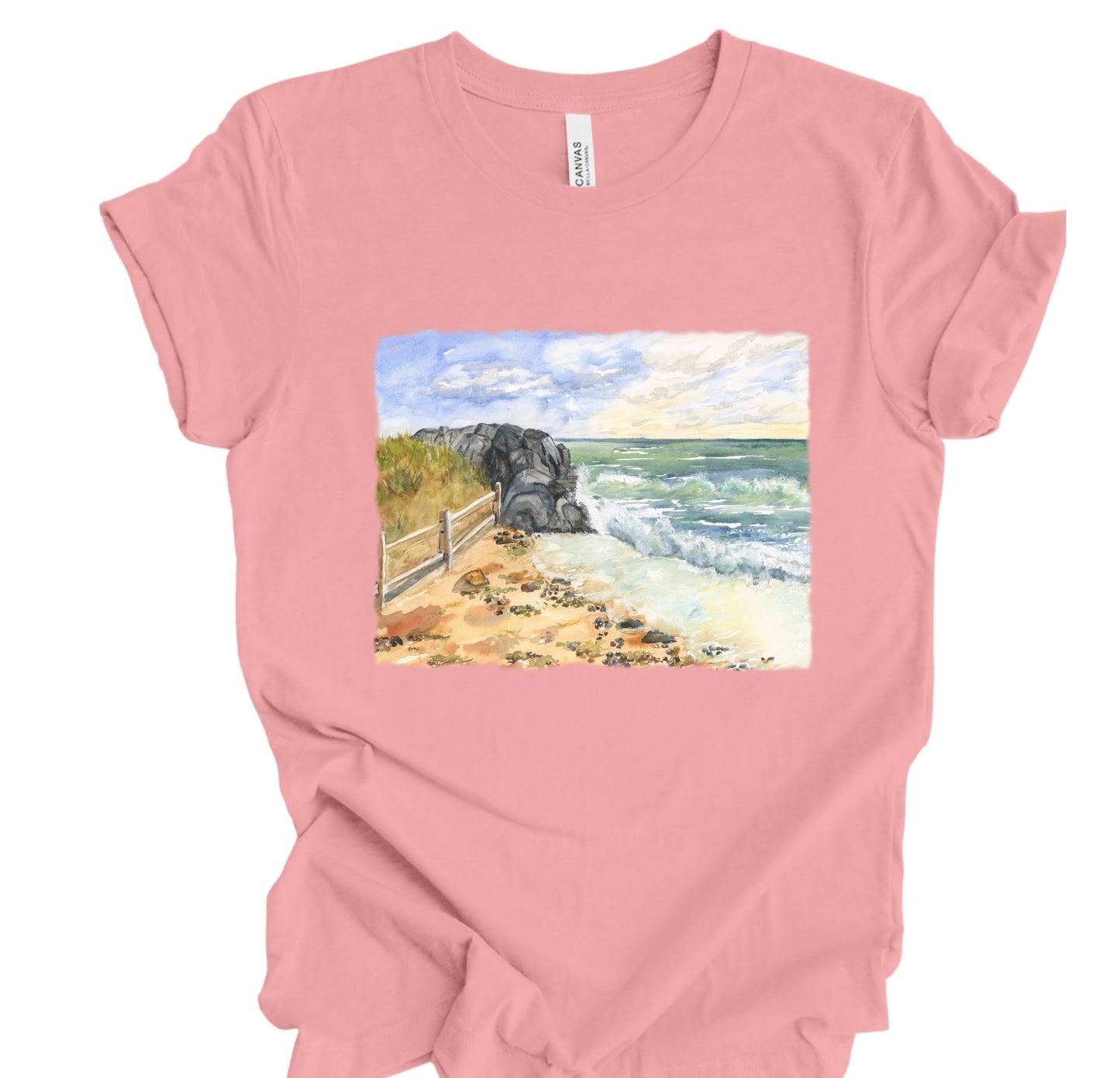 Watercolor Peaceful Day at the Beach T shirt